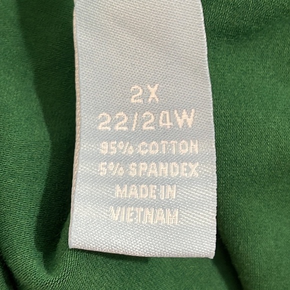 LIZ & ME Green Short Sleeve Blouse Size 2X New - Picture 8 of 8